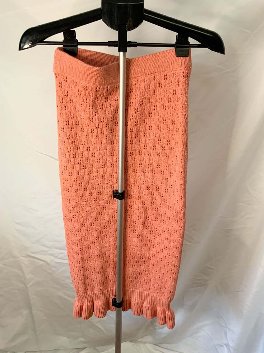 LC Lauren Conrad Skirt Women’s Size S Coral Pink Knit Midi - Picture 2 of 5